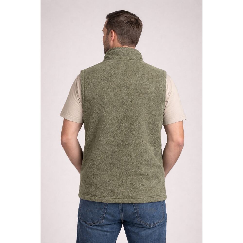 The North Face Men’s XL Green Fleece Vest Full Zip Outdoor Hiking Pockets - Picture 3 of 8